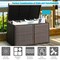 Costway 88 Gallon Garden Patio Rattan Storage Container Box Bin Shelf Black\Brown
